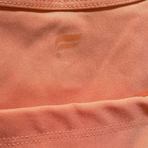 Fabletics Orange Deep Neckline Razorback Padded Workout Activewear Sport Bra - Picture 3 of 3